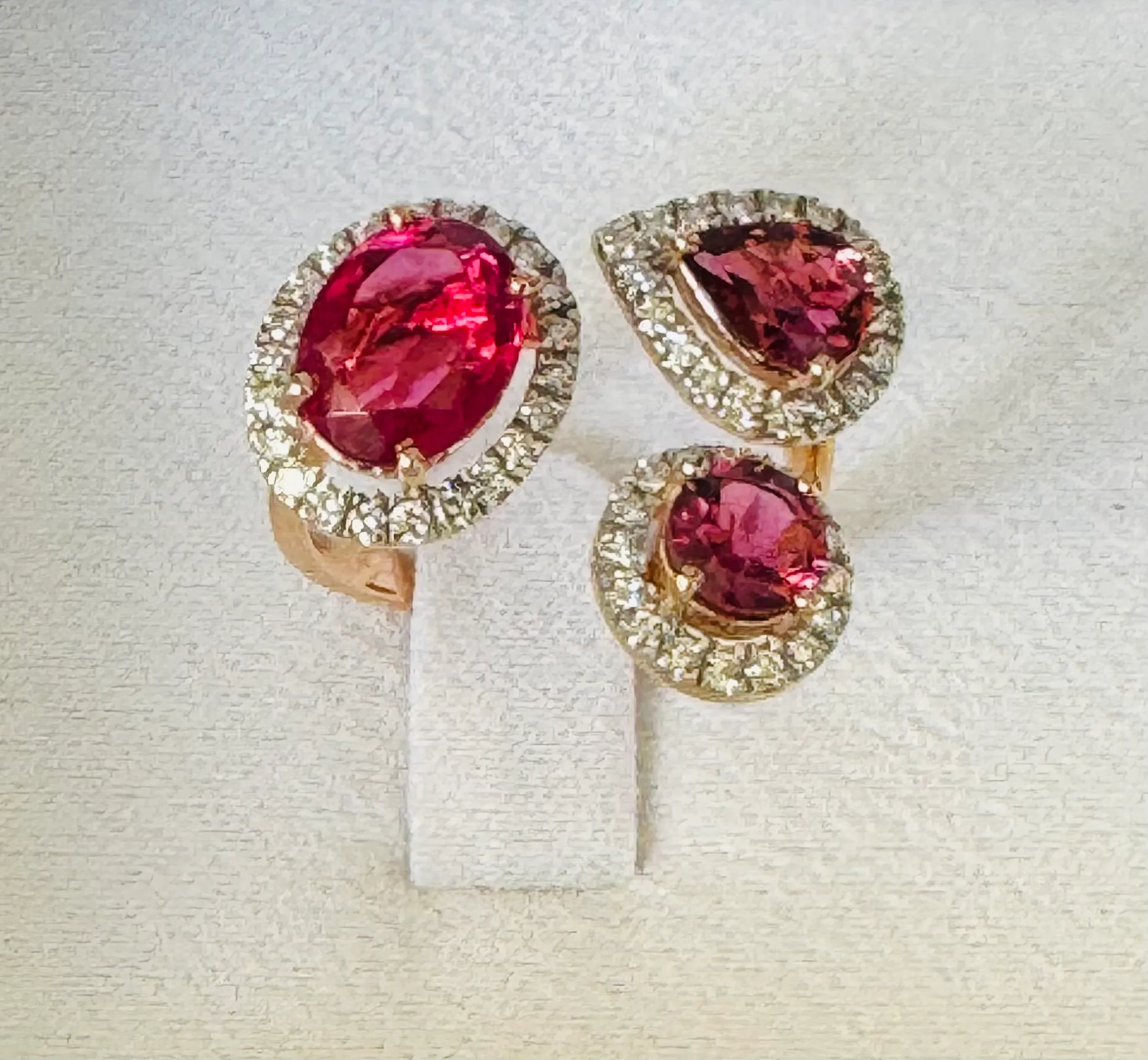 Pink 3 Tourmaline Ring